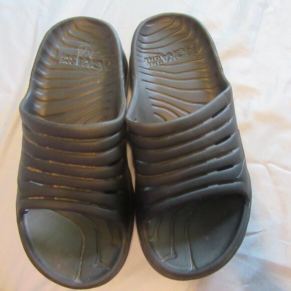 Hoka One One Mens Recovery Slides Sandals Sz 7 Black main image 5